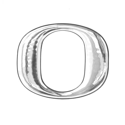Classic Oregon O, Grey, Decal/Sticker, Home & Auto, 3", Logo Letter, 137134